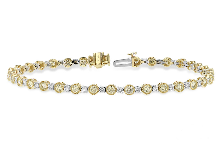 G207-27194: BRACELET 2.22 YELLOW DIA 3.04 TW