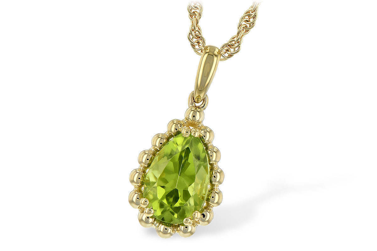 G208-13622: NECKLACE 1.30 CT PERIDOT