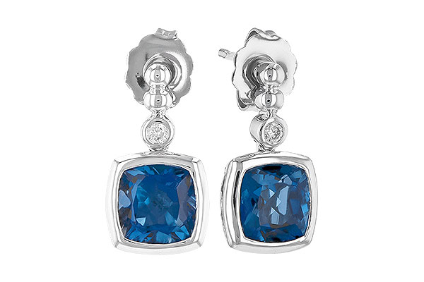 G291-73558: EARR 1.78 LONDON BLUE TOPAZ 1.82 TGW
