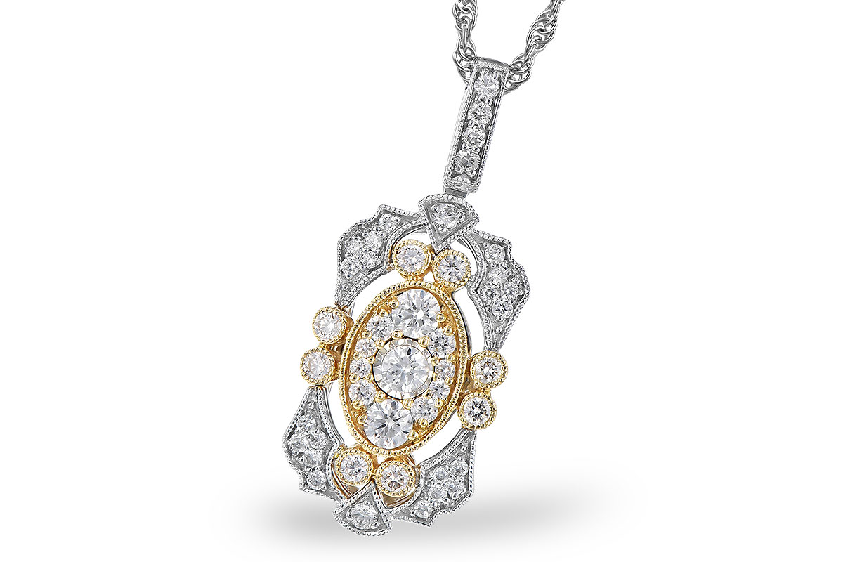 G291-79040: NECKLACE .50 TW