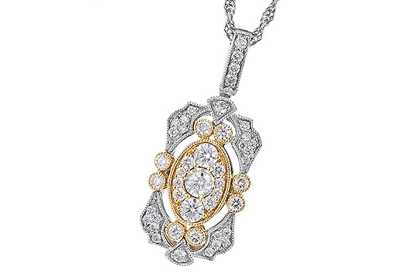 G291-79040: NECKLACE .50 TW