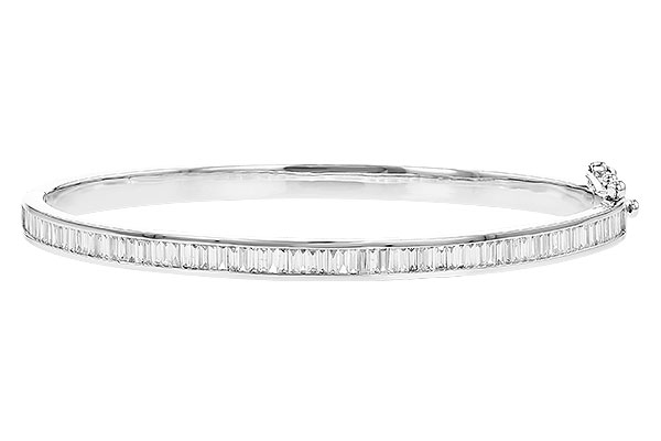 G292-65440: BANGLE 1.02 TW BAGUETTE DIAMONDS