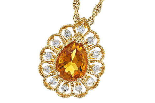 G292-67258: NECKLACE .62 CITRINE .75 TGW (7x5MM CIT)