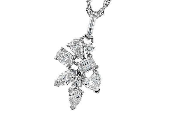 G292-70867: NECKLACE .90 TW FANCY CUT DIAS