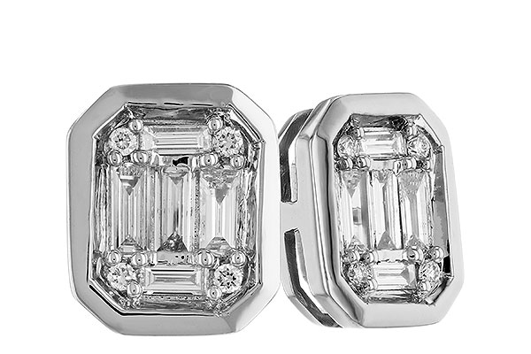 G292-70876: EARRINGS .24 BAG .28 TW