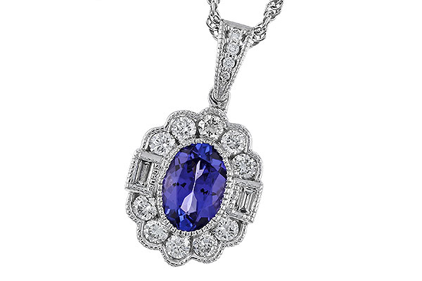 G293-56331: NECKLACE .80 TANZANITE 1.15 TGW (7x5MM OV)