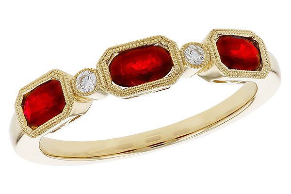 G293-57222: LDS WED RG .72 RUBY .77 TGW (4x3MM RUBY)