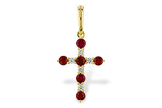 G293-57240: PENDANT .34 TW RUBY .42 TGW