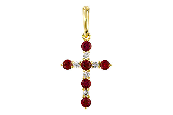 G293-57240: PENDANT .34 TW RUBY .42 TGW