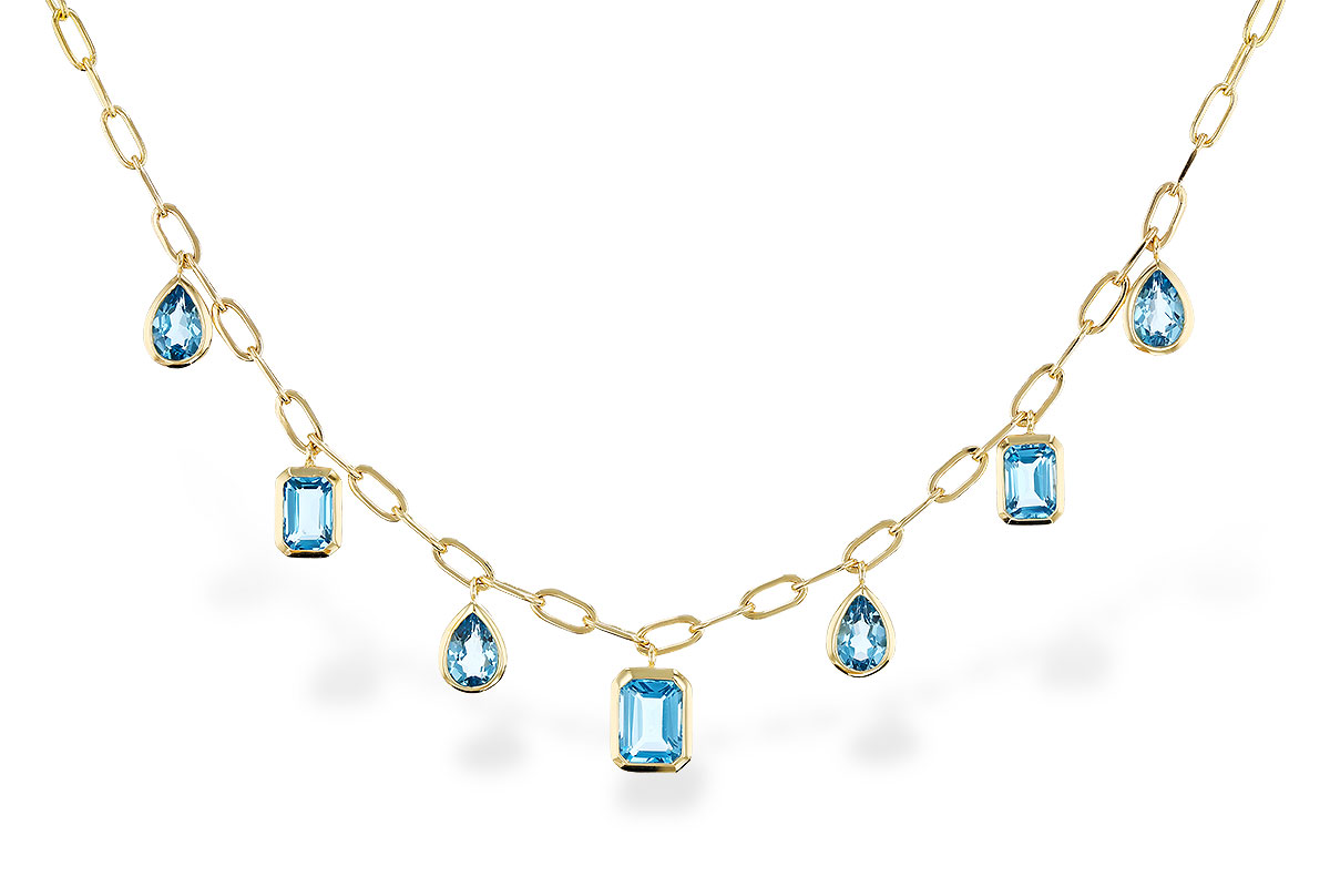 G293-58167: NECKLACE 4.10 TW BLUE TOPAZ (17")
