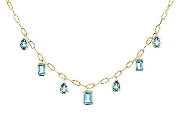 G293-58167: NECKLACE 4.10 TW BLUE TOPAZ (17")