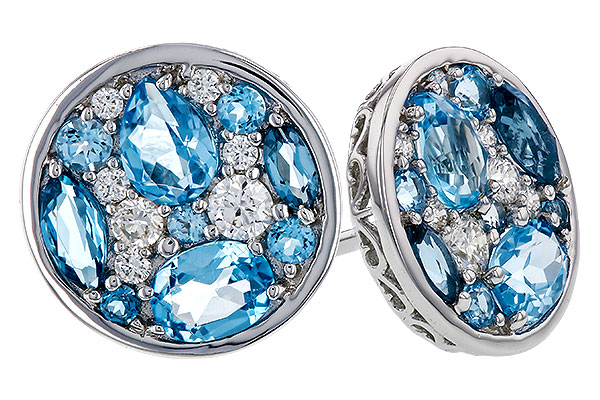 G293-59031: EARRINGS 1.02 TW BLUE TOPAZ 1.18 TGW
