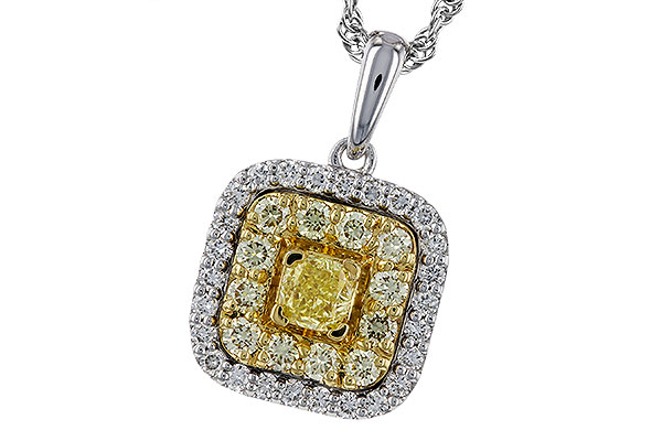 G293-59049: NECK .23 FANCY YELLOW DIAMONDS .65 TW