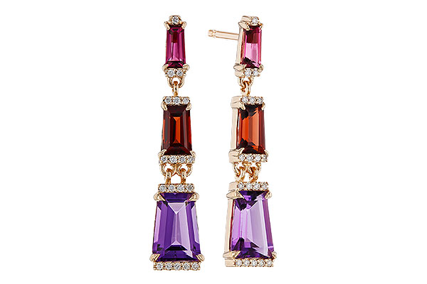 G293-59067: EARRINGS 1.98 SEMI-PREC (PT,GT,AMY) 2.05 TGW