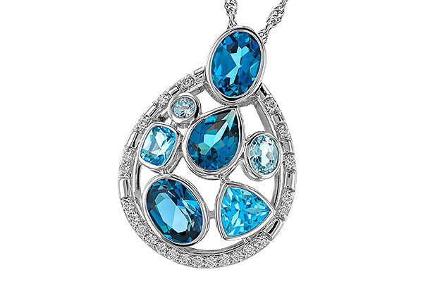 G293-60858: NECKLACE 3.23 TW BLUE TOPAZ 3.38 TGW