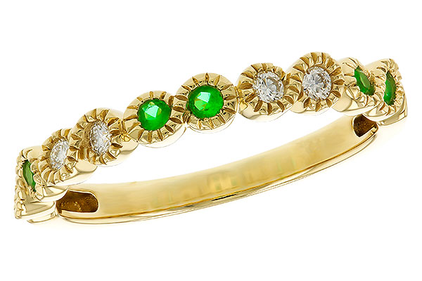 G293-61794: LDS WED RG .11 TW EMERALD .20 TGW