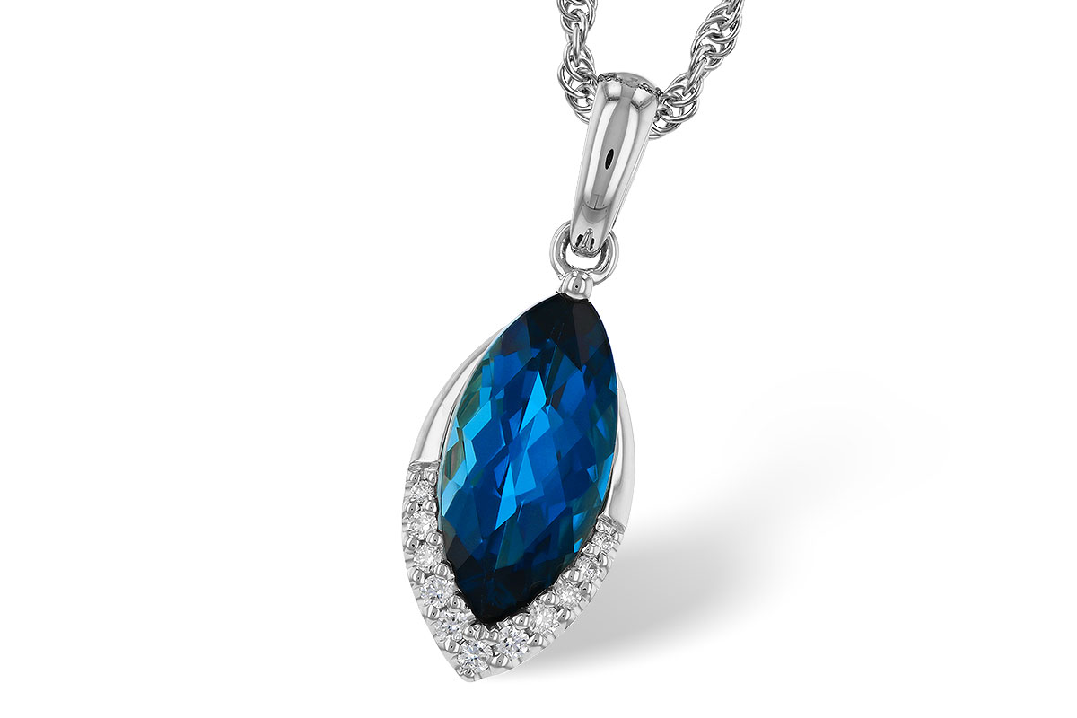 G293-62722: NECK 2.14 LONDON BLUE TOPAZ 2.20 TGW (12x6MM MQ)