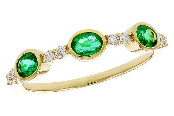 G293-63549: LDS WEDDING RG .46 TW EMERALD .58 TGW