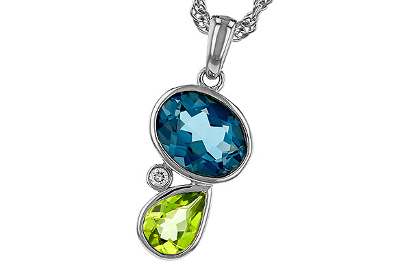 G293-63585: NECKLACE 2.43 SEMI-PREC (PER,LBT) 2.45 TGW