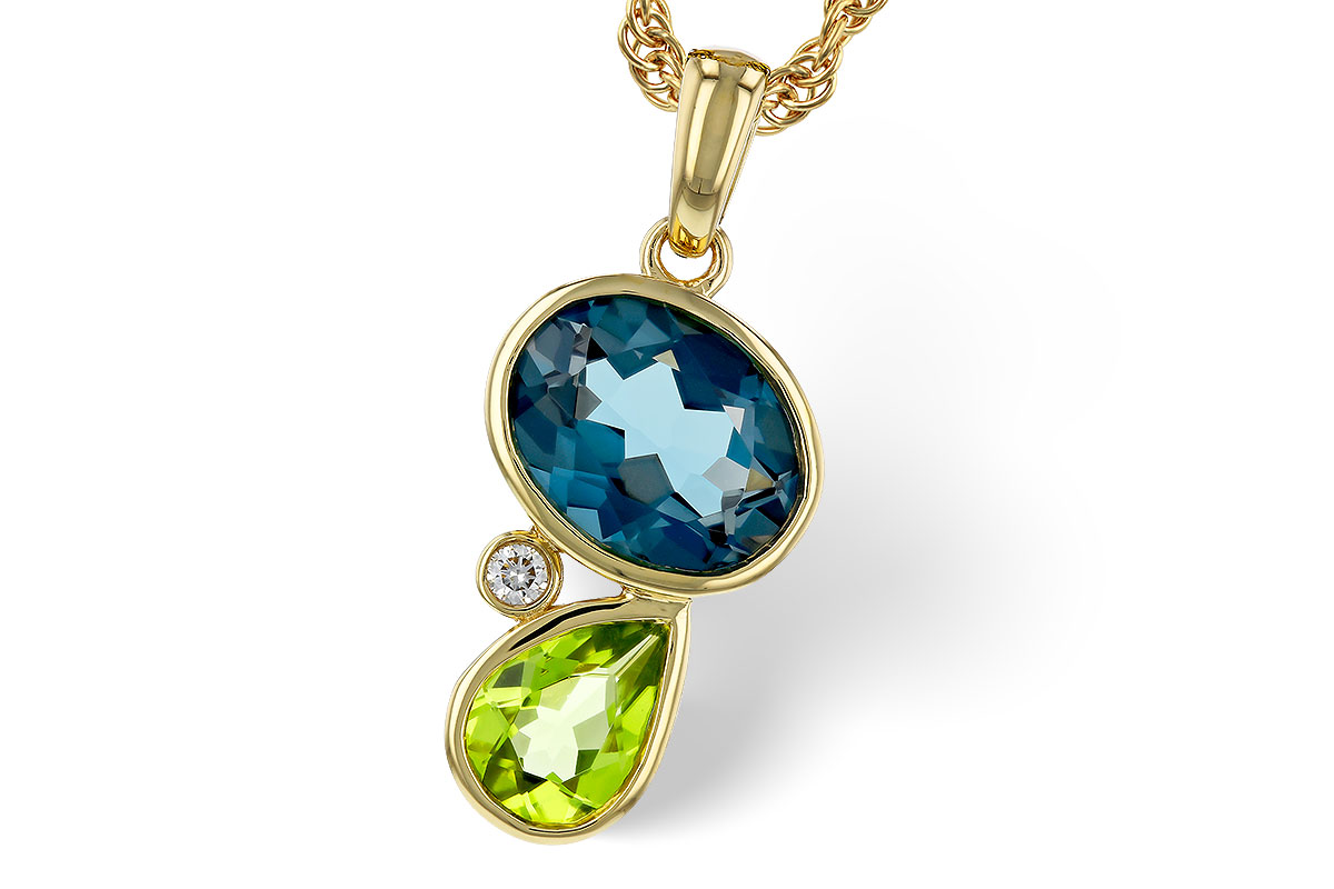 G293-63585: NECKLACE 2.43 SEMI-PREC (PER,LBT) 2.45 TGW