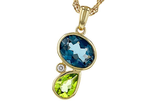 G293-63585: NECKLACE 2.43 SEMI-PREC (PER,LBT) 2.45 TGW