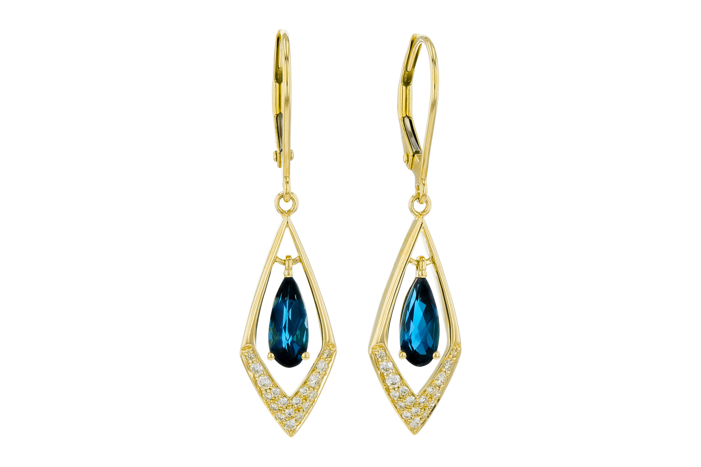 G294-48113: EARR 1.07 TW LONDON BLUE TOPAZ 1.22 TGW