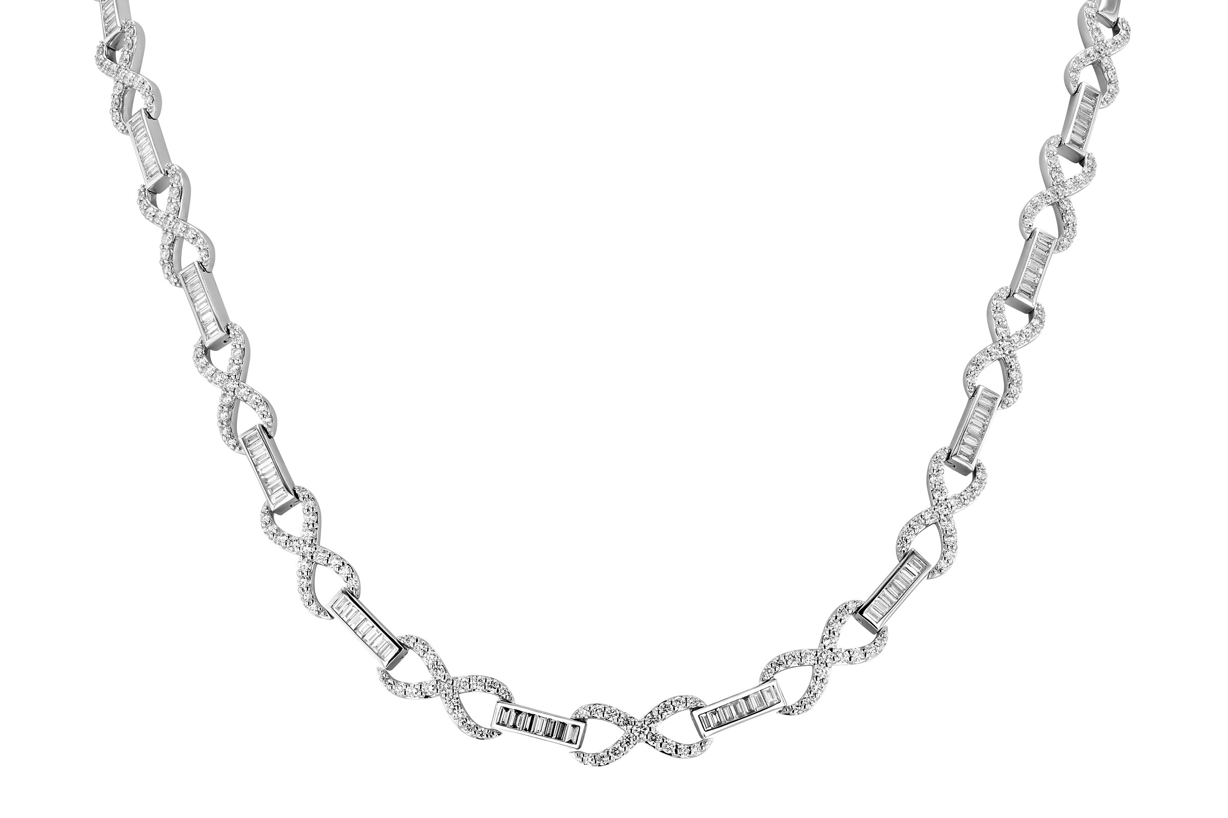 G294-48158: NECKLACE 1.42 TW BAG 3.62 TW (17")