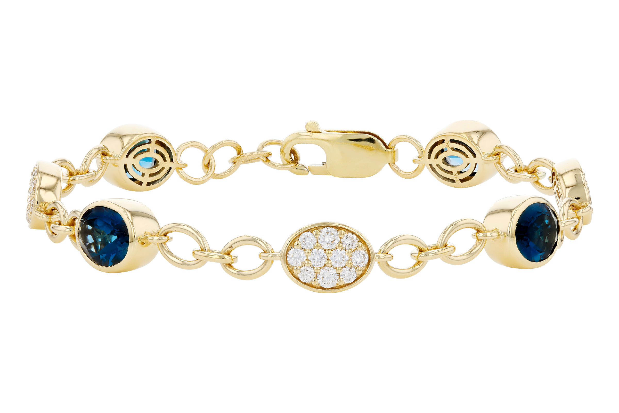 G294-49058: BRACELET 5.24 TW LONDON BLUE TOPAZ 6.00 TGW (7")