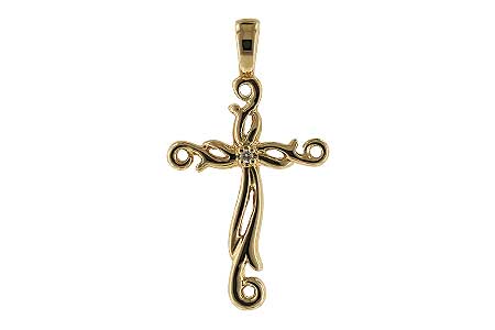H025-40858: CROSS PENDANT .01 BR