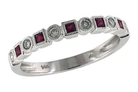 H115-43631: LDS WED RG .18 RUBY .30 TGW