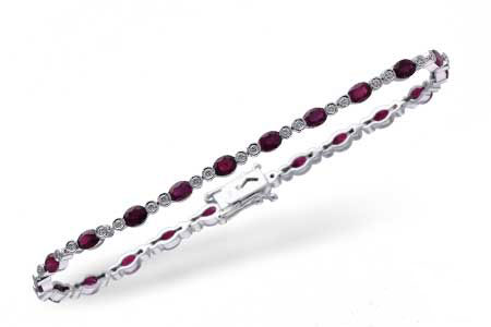 H202-72658: BRACELET 4.08 RUBY 4.55 TGW