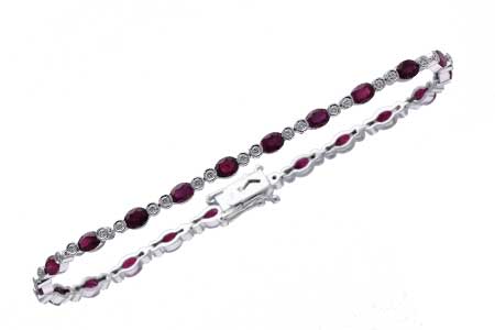 H202-72658: BRACELET 4.08 RUBY 4.55 TGW