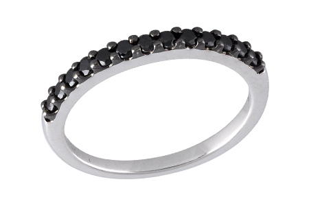H204-49067: LDS WED RG .29 BLK DIAS TW