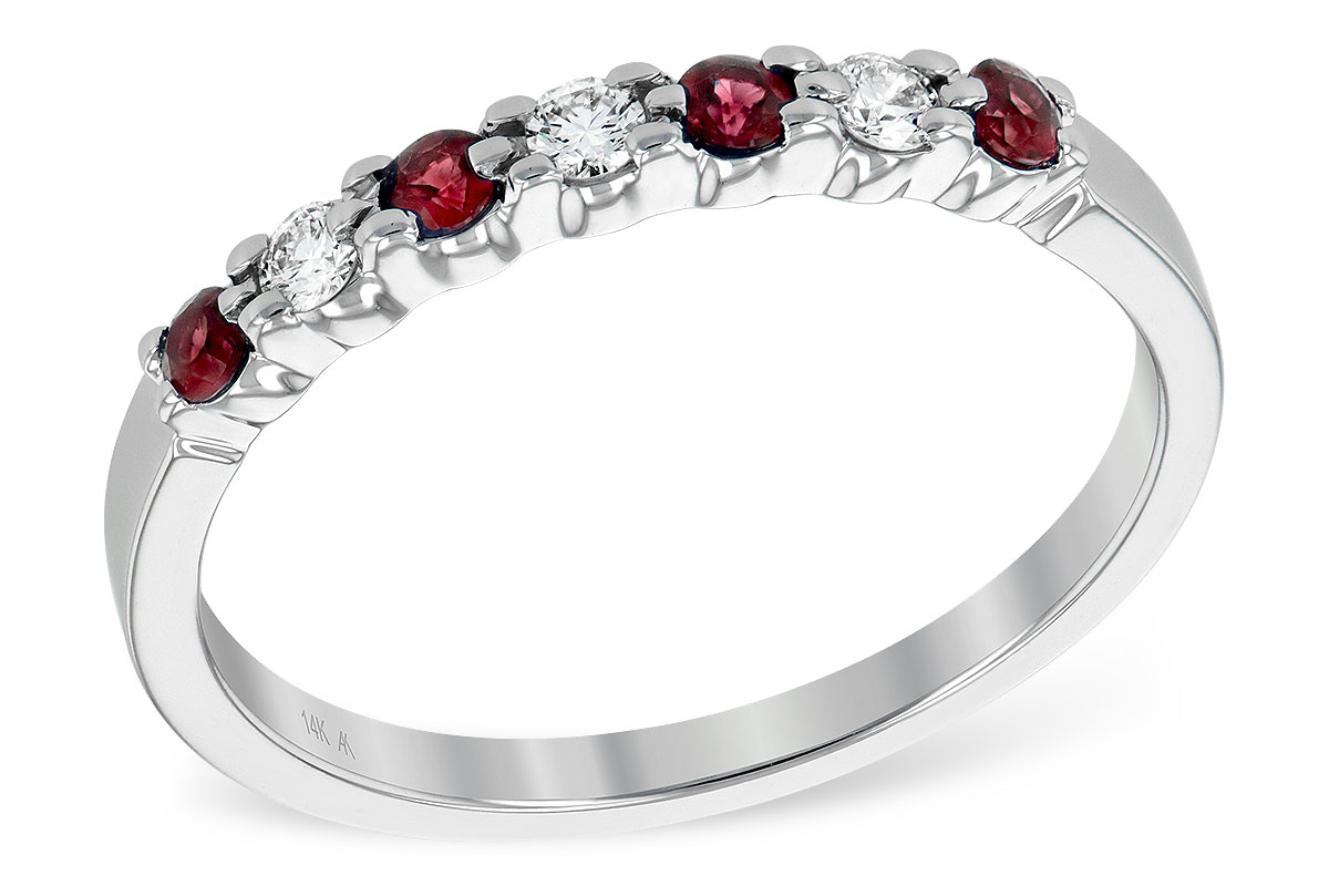 H204-53585: LDS WED RG .18 RUBY .28 TGW