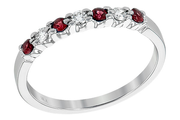 H204-53585: LDS WED RG .18 RUBY .28 TGW