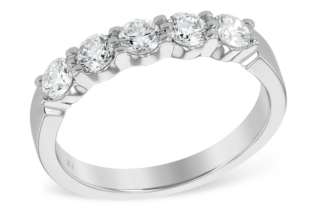 H205-44494: LDS DIA WED RG .75 TW (5 STONES)