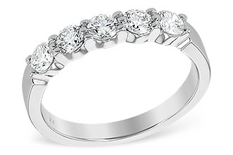 H205-44494: LDS DIA WED RG .75 TW (5 STONES)