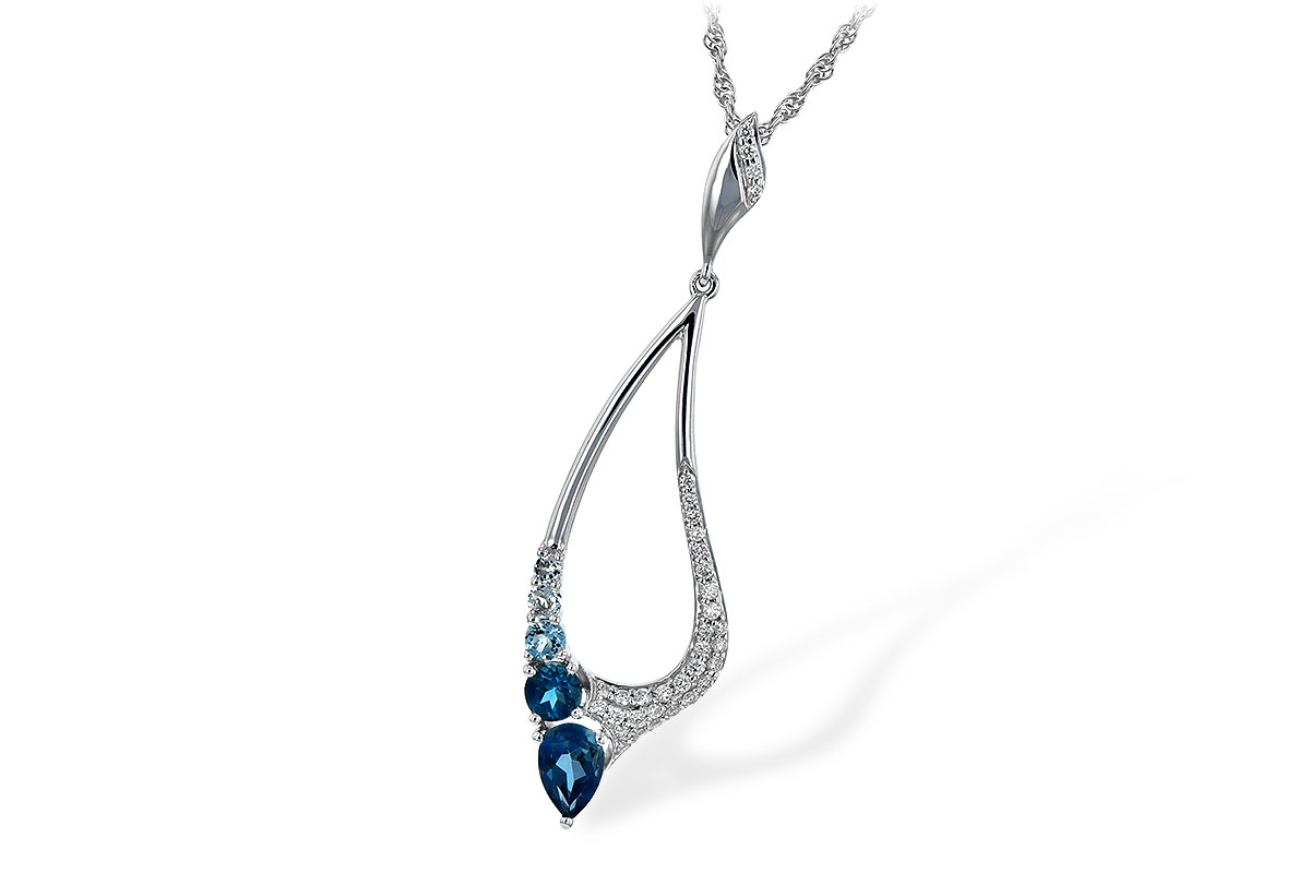 H208-16285: NECK .83 BLUE TOPAZ 1.00 TGW