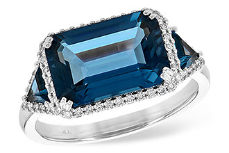 H209-02676: LDS RG 4.60 TW LONDON BLUE TOPAZ 4.82 TGW (12x8MM)