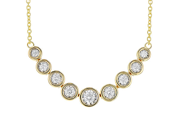 H291-76331: NECKLACE .75 TW