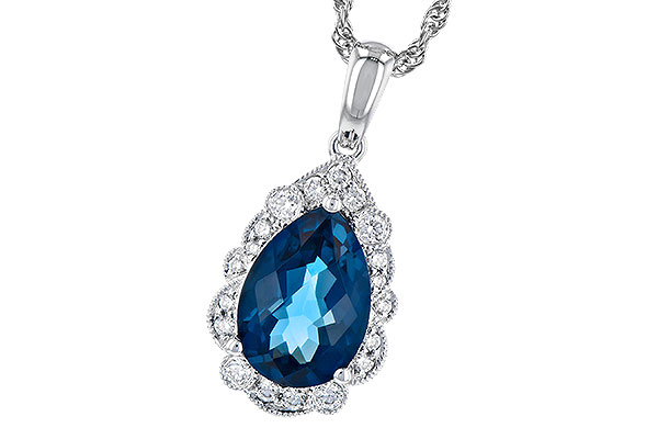 H291-79985: NECK 2.25 LONDON BLUE TOPAZ 2.40 TGW (10x7 PS)