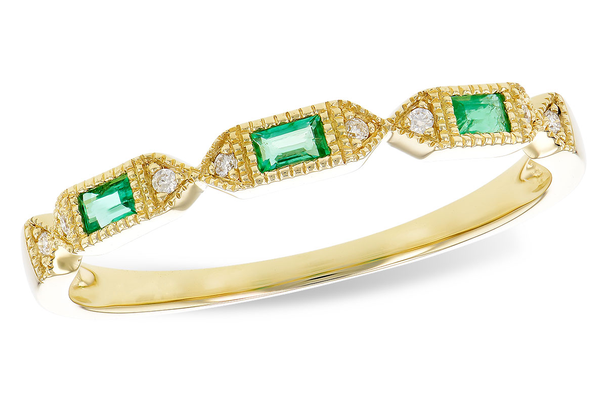 H292-64476: LDS WED RG .10 EMERALD .12 TGW