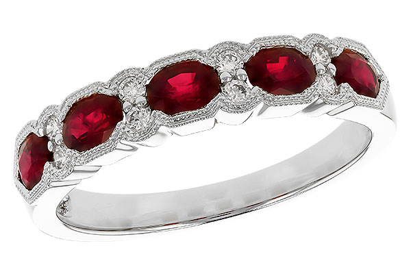H292-69949: LDS WED RG .88 TW RUBY 1.00 TGW (4x3MM RUBY)