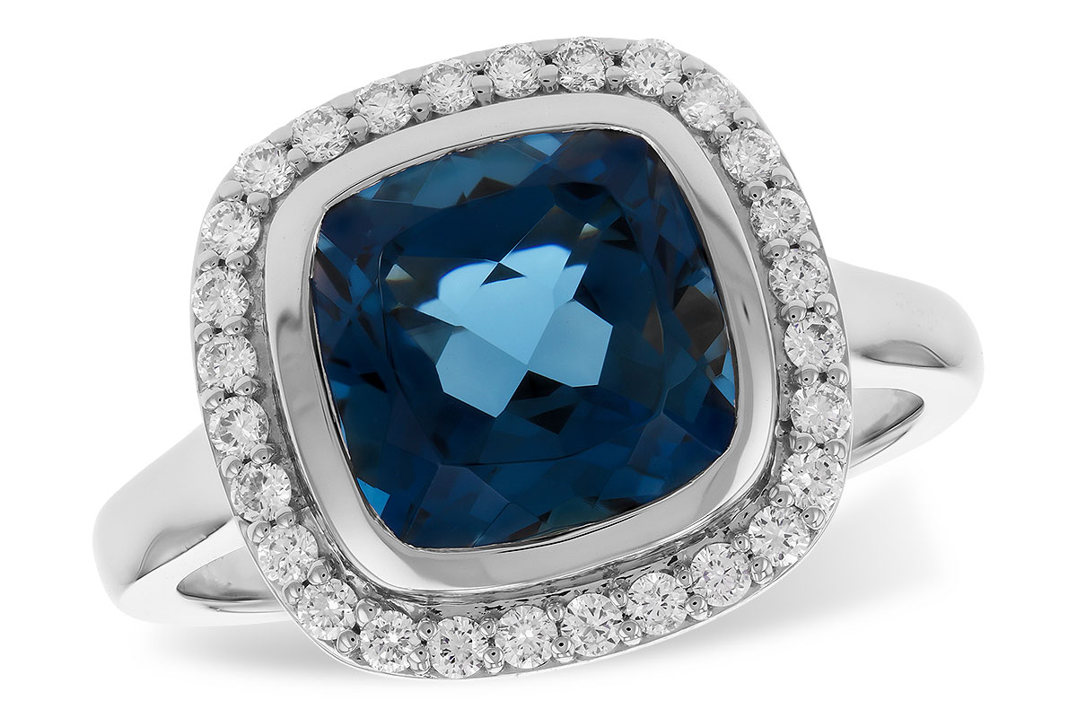 H292-70849: LDS RG 3.85 LONDON BLUE TOPAZ 4.15 TGW (9MM LBT)