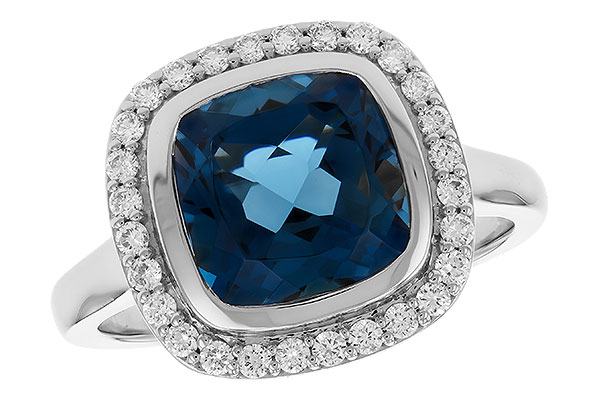 H292-70849: LDS RG 3.85 LONDON BLUE TOPAZ 4.15 TGW (9MM LBT)