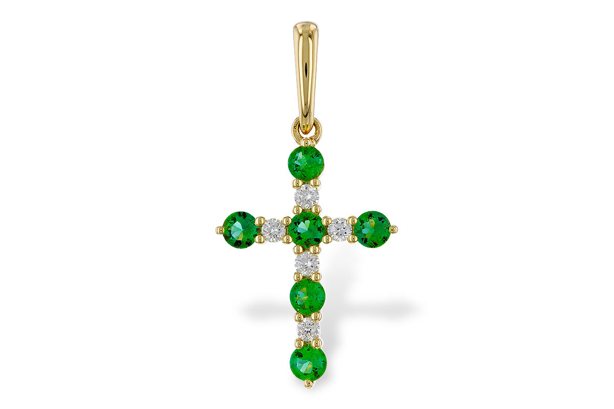 H293-57231: PENDANT .27 TW EMERALD .35 TGW