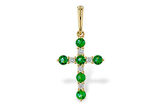 H293-57231: PENDANT .27 TW EMERALD .35 TGW