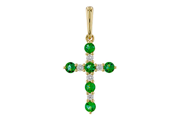 H293-57231: PENDANT .27 TW EMERALD .35 TGW