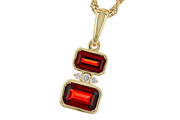 H293-57240: NECK .98 TW GARNET 1.01 TGW