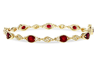 H293-57267: BRACELET 3.68 RUBY 3.92 TGW (7")
